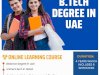 Is it feasible for someone to balance work and study at the same time while enrolled in a Distance B.Tech program in the UAE?