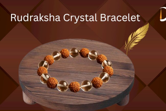 Rudraksha Crystal Bracelet For Energy, Peace, and Healing