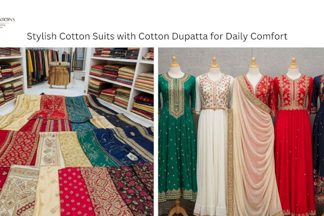 Stylish Cotton Suits with Cotton Dupatta for Daily Comfort