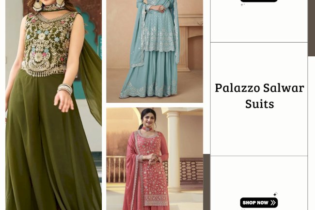 Designer Palazzo Salwar Suits That Look Stylish and Comfortable