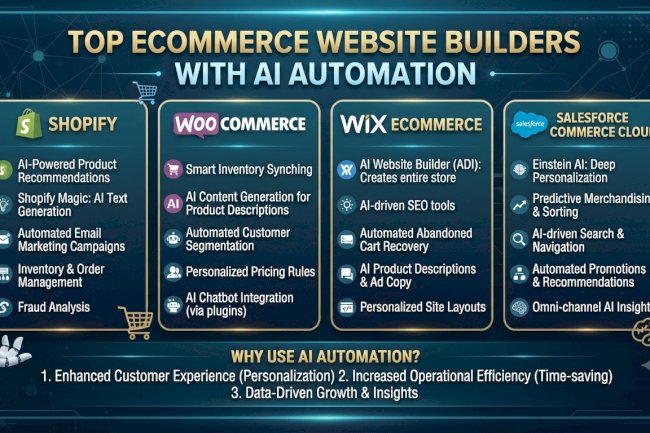 Top Ecommerce Website Builders with AI Automation