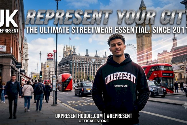 Inspecting A Neon Graphic Type Represent Hoodie