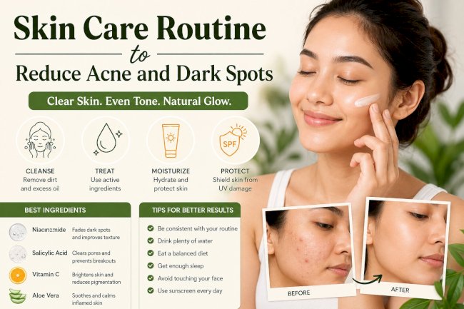 Skin Care Routine to Reduce Acne and Dark Spots