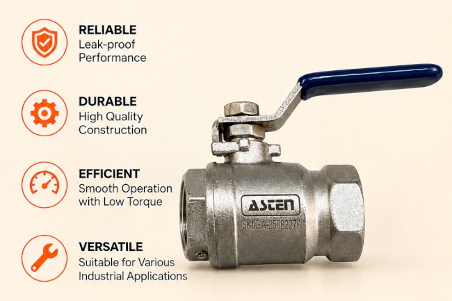 Industrial Single Piece Ball Valve Manufacturer in India