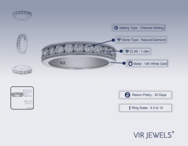 White Gold Wedding Bands for Men & Women – Vir Jewels