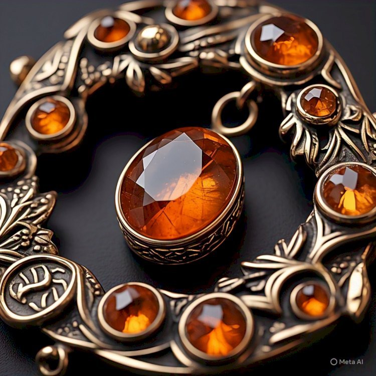 Orange Kyanite Jewelry With Artistic Fashion