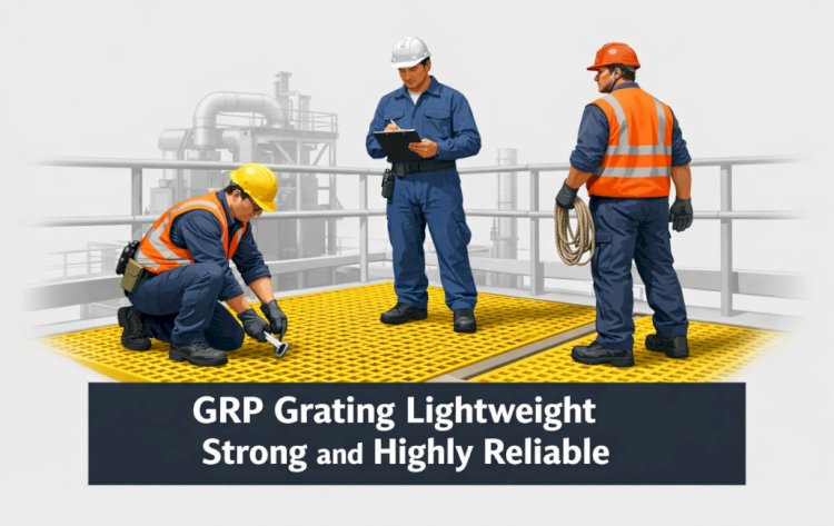 GRP Grating Lightweight Strong and Highly Reliable